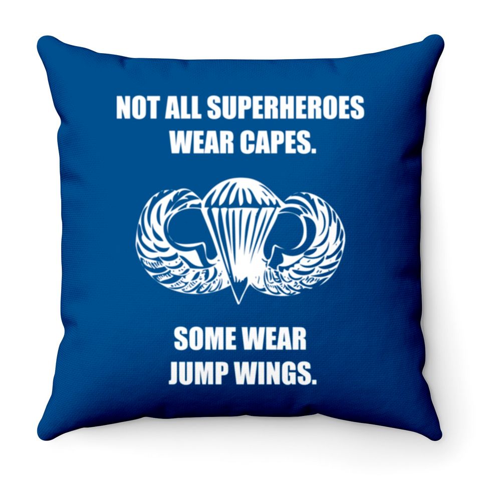 Airborne Jump Wings Throw Pillows