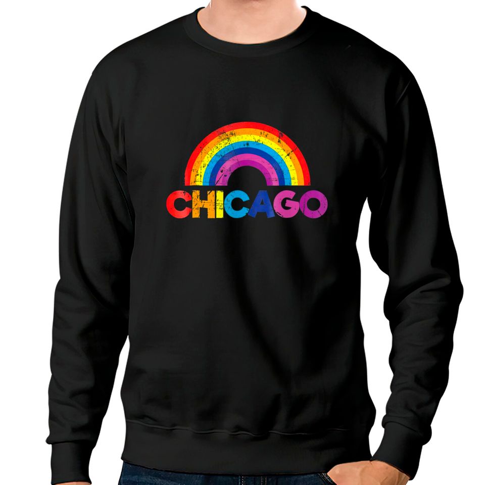 Chicago Rainbow LGBT Gay Pride Parade T Sweatshirts
