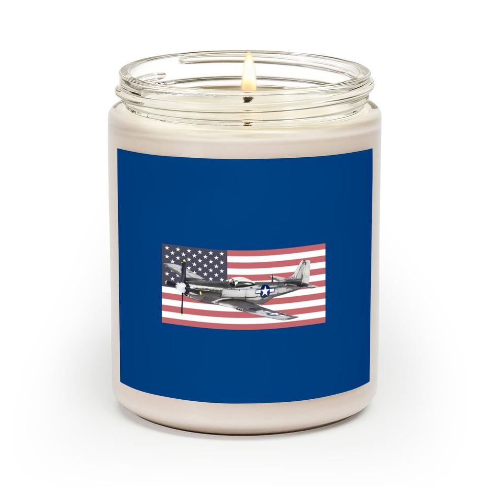 P-51 Mustang USAF USAAF WW2 WWII Fighter Plane Aircraft - P 51 Mustang - Scented Candles