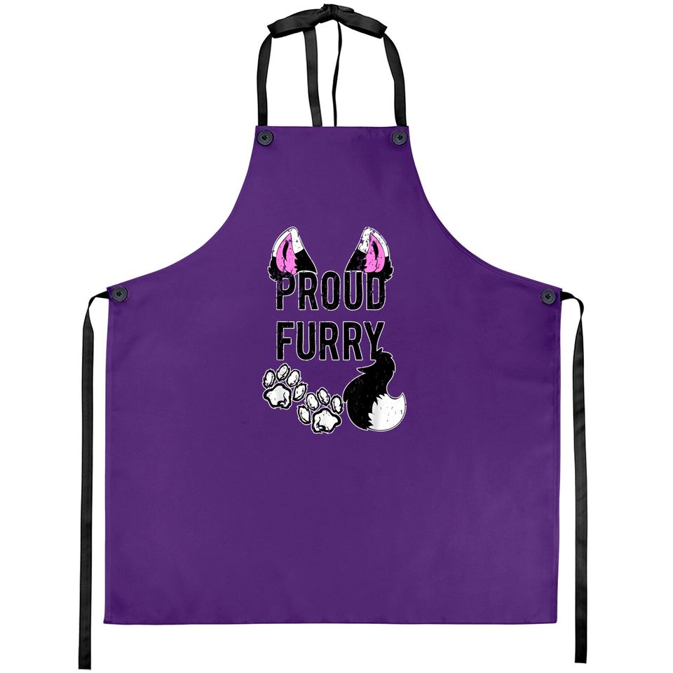 Proud Furry  Furries Tail and Ears Cosplay Aprons