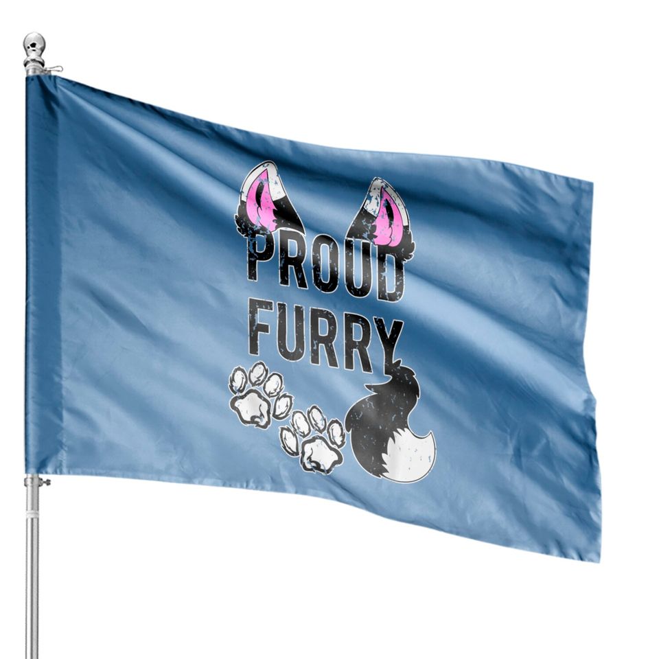 Proud Furry  Furries Tail and Ears Cosplay House Flags