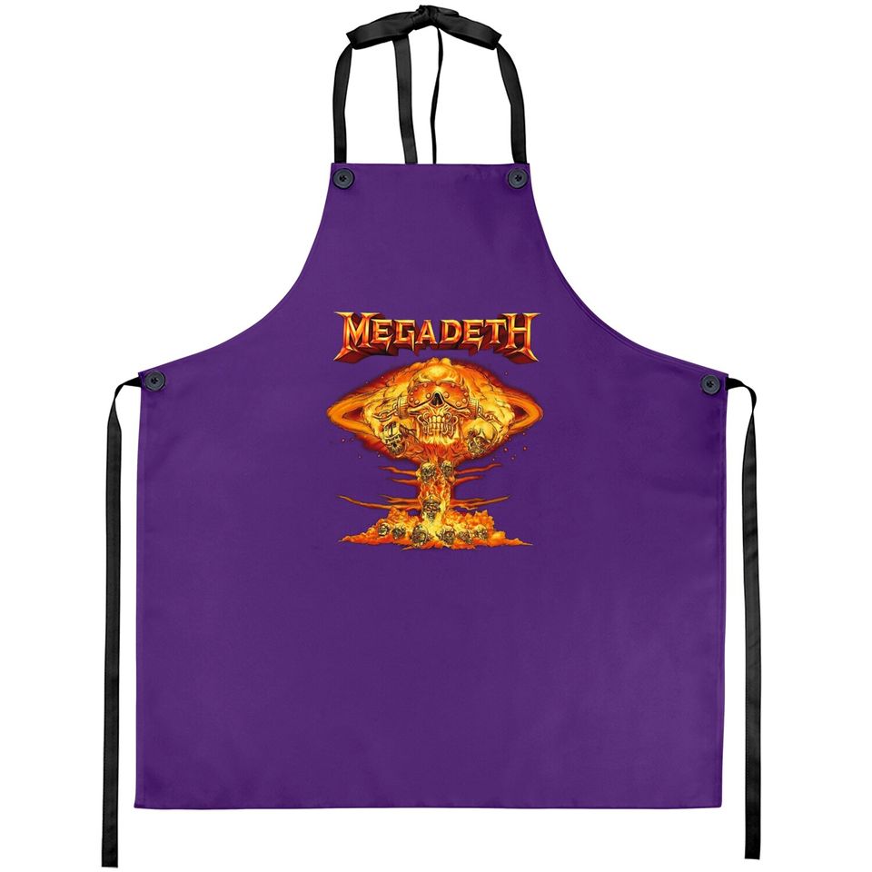 Vintage Mushroom Cloud Vic Glow Megadeth Aprons, Megadeth Apron, Apron For Megadeth Fan, Streetwear, Music Tour Merch, 2022 Band Tour Apron