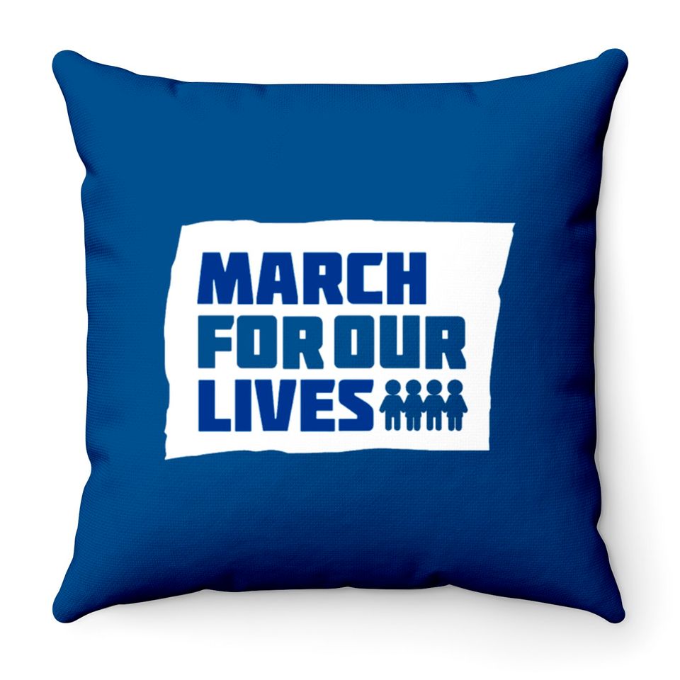 March For Our Lives Stoneman Douglas Gun Control B Throw Pillows