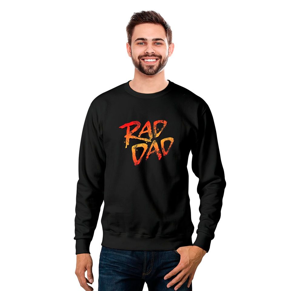 RAD DAD - 80s Nostalgic Gift for Dad, Birthday Father's Day Sweatshirts