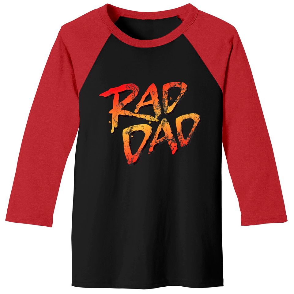 RAD DAD - 80s Nostalgic Gift for Dad, Birthday Father's Day Baseball Tees