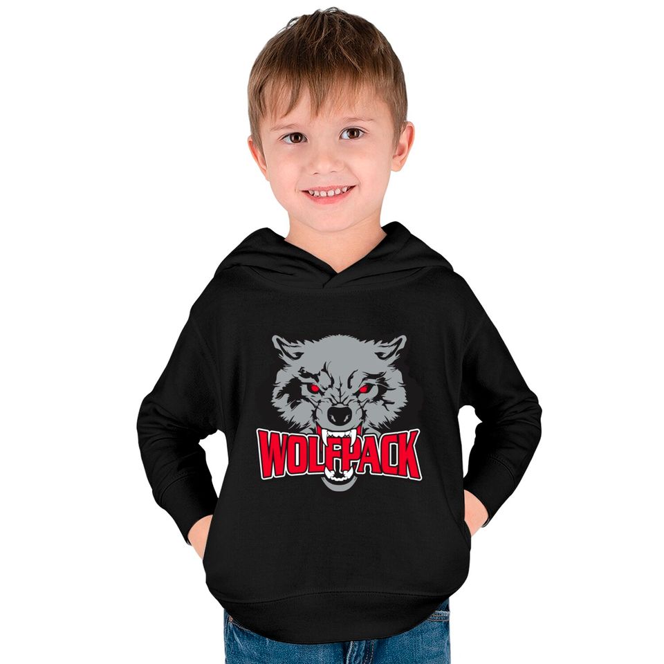 Wolfpack Sports Logo Kids Pullover Hoodies