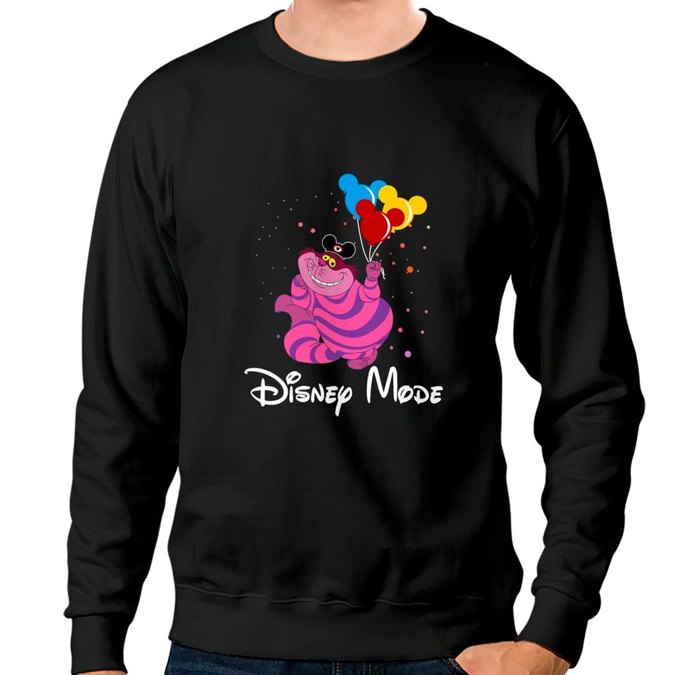 Disney Alice In Wonderland Cheshire Cat Disney Mode Unisex Sweatshirts Birthday Shirt