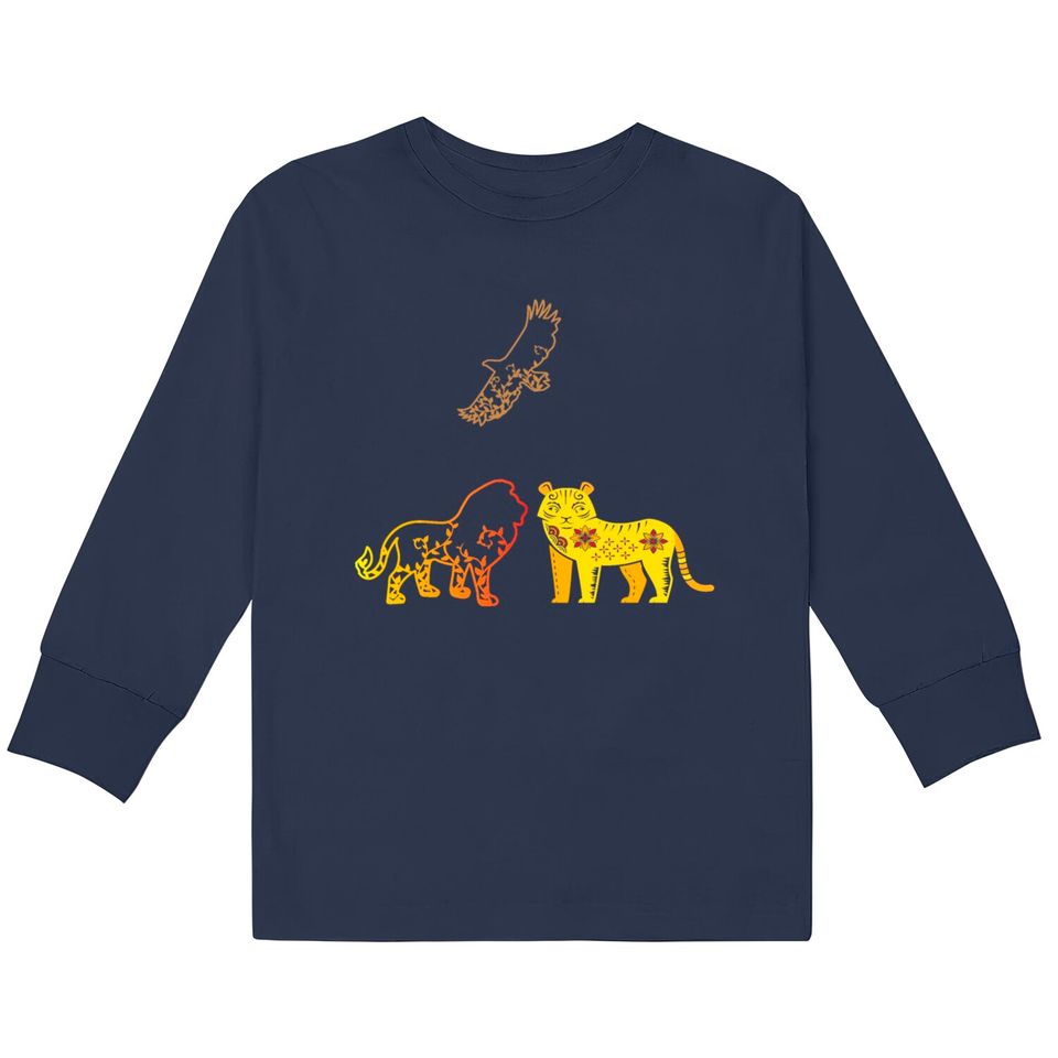 Lions And Tigers  Kids Long Sleeve T-Shirts