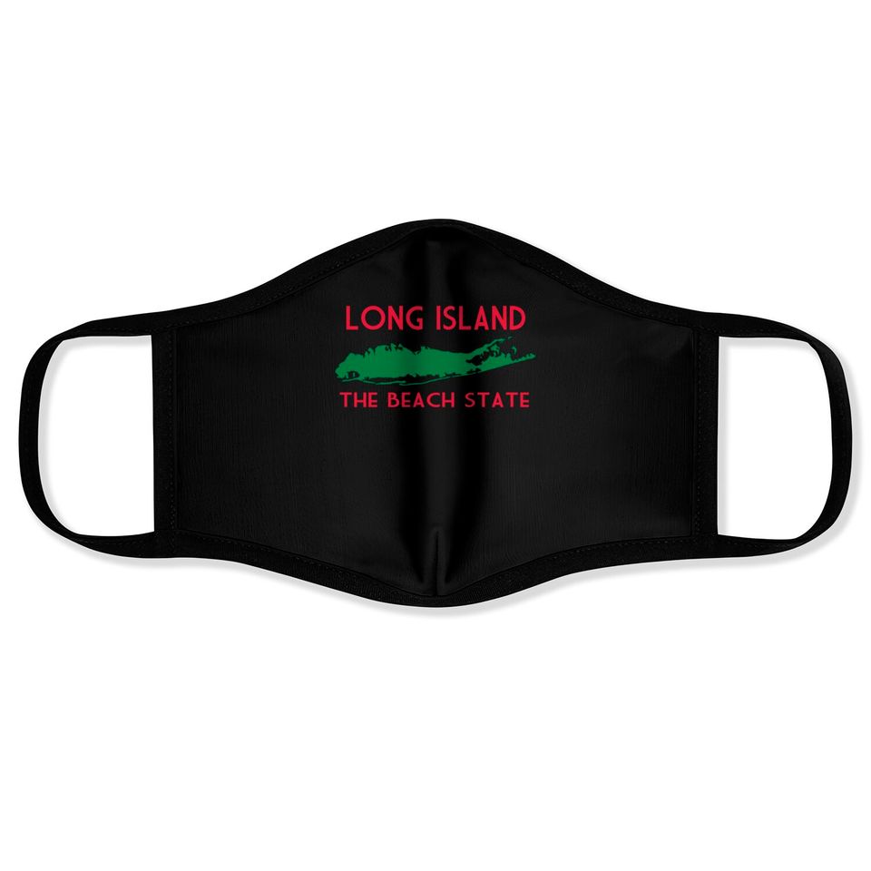 Long Island The Beach State Face Masks