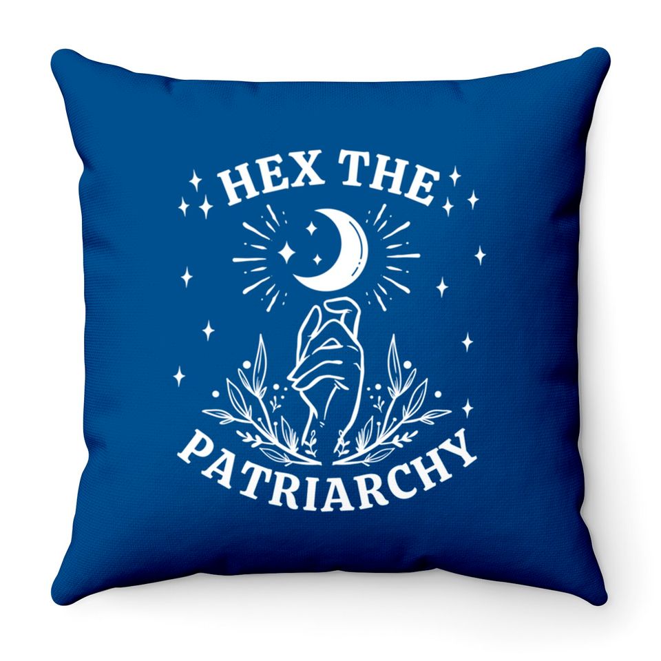 Feminist Witch, Hex The Patriarchy Throw Pillows