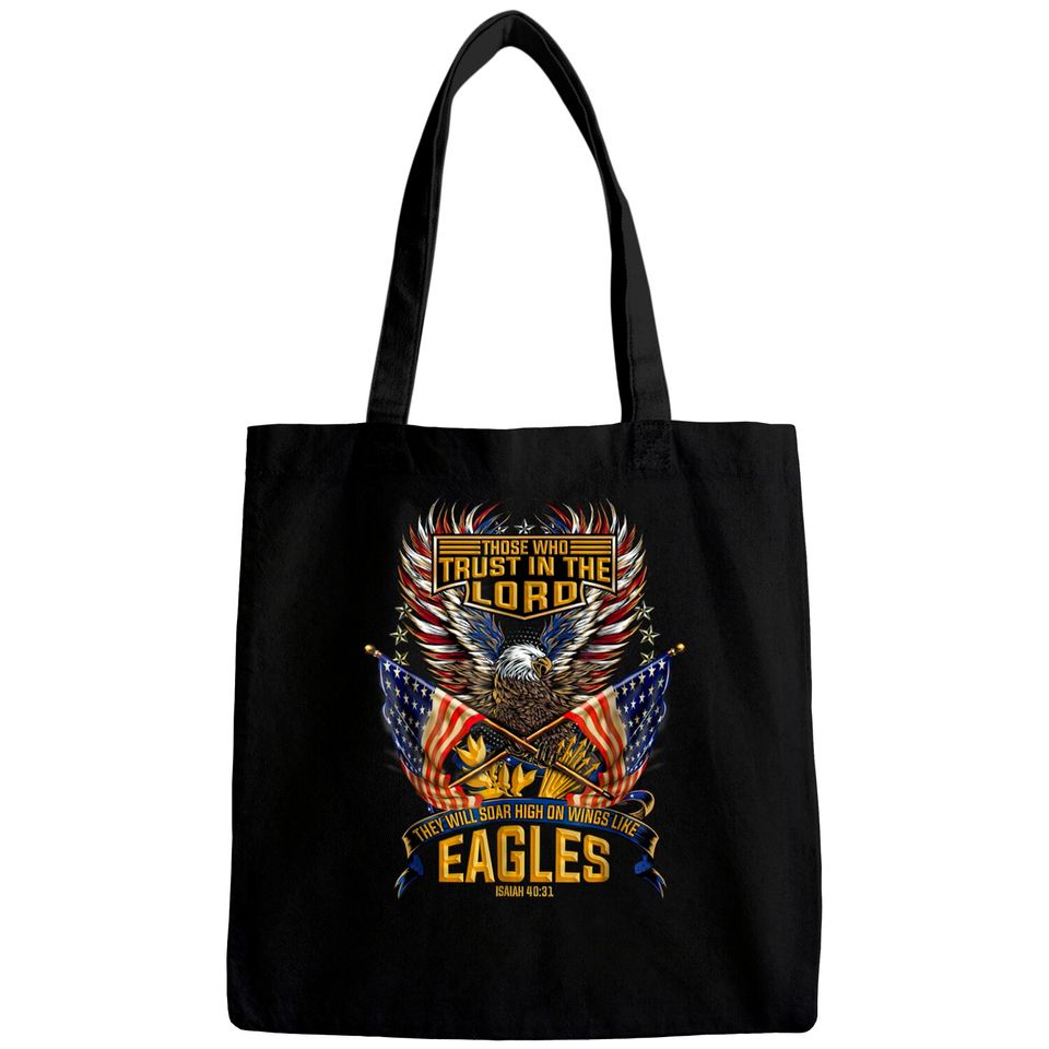Soar on Wings Like Eagles Christian 4th shirt Bags