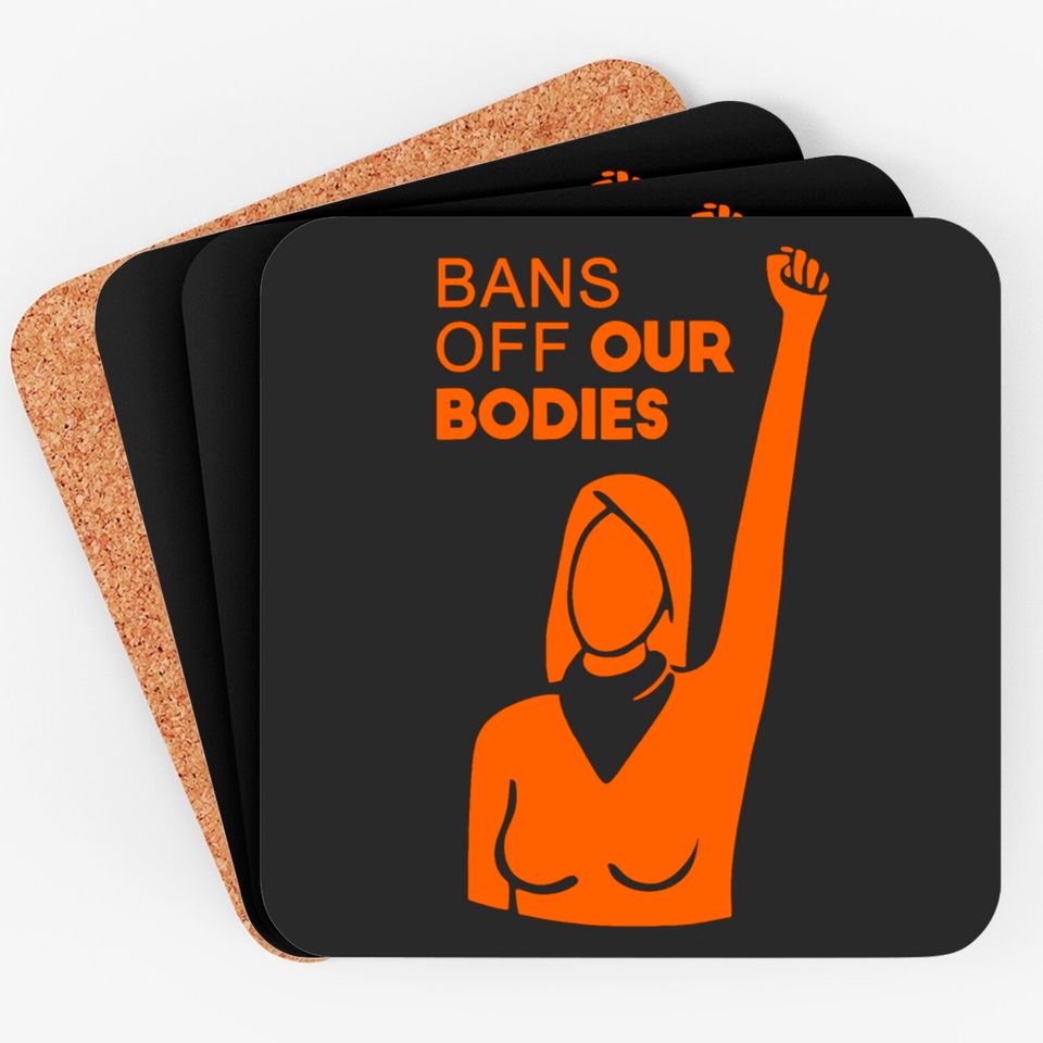 Womens Bans Off Our Bodies V-Neck Coasters
