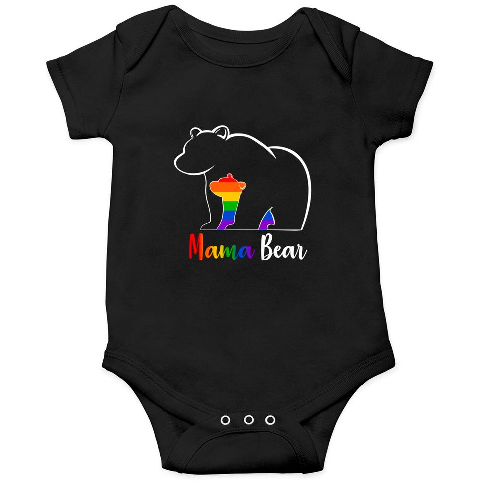 LGBT Mama Bear Gay Pride Equal Rights Rainbow Mom Love Hug Onesies