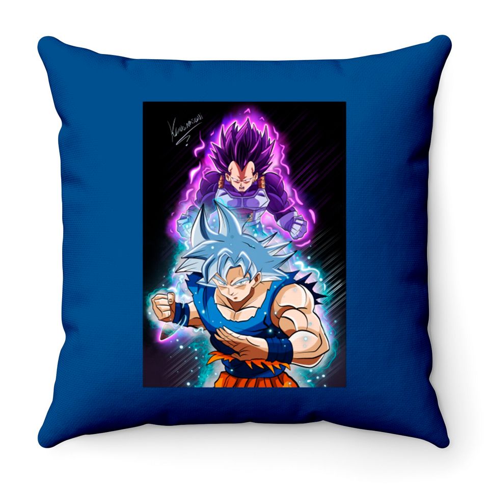 Goku ultra in stinto e vegeta ultra ego - Dragon Ball - Throw Pillows