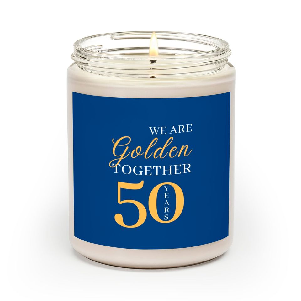 50th Golden Marriage Anniversary Scented Candles