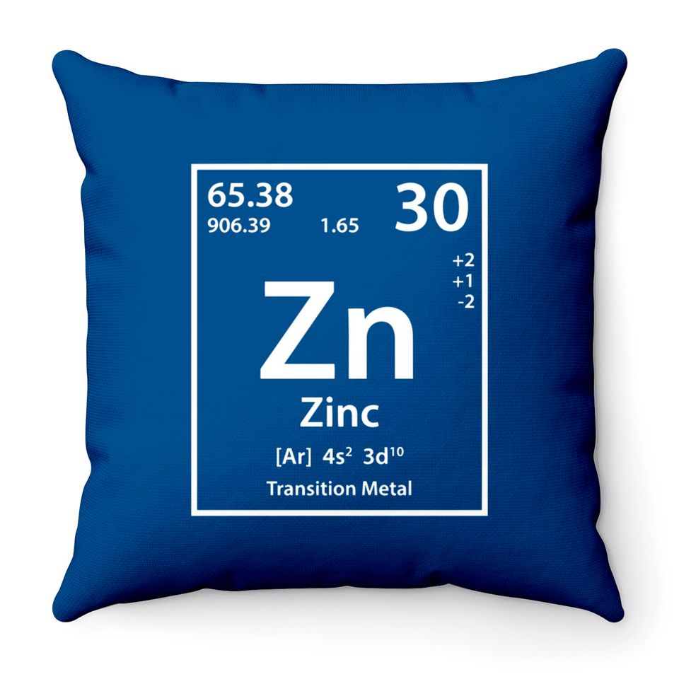 Zinc Element (white) - Zinc Element - Throw Pillows