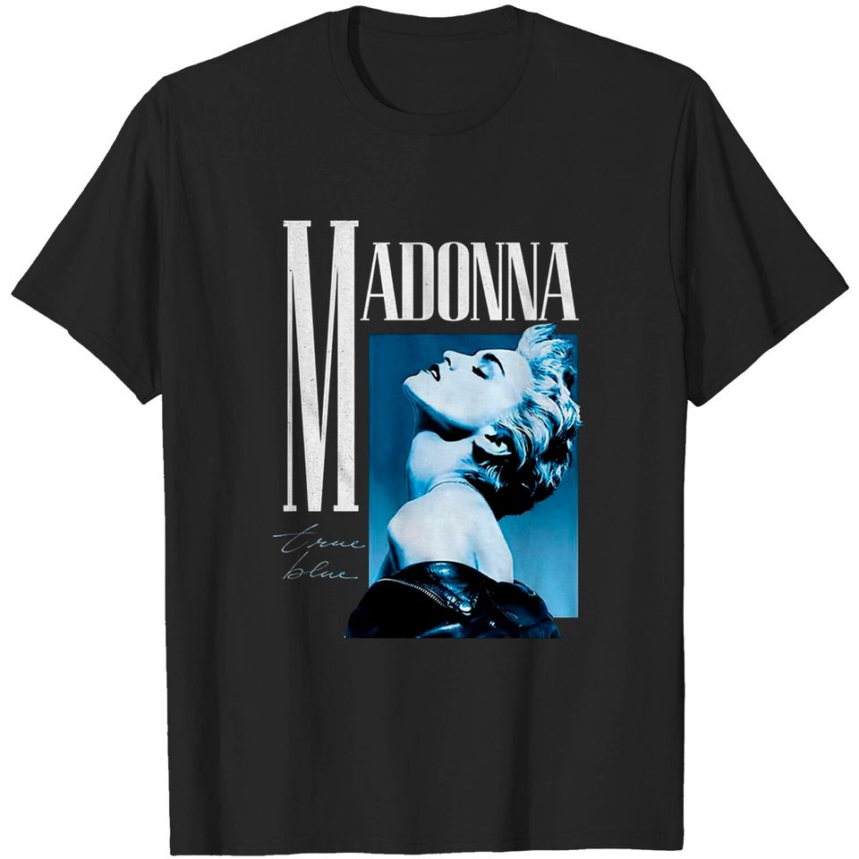 Madonna True Blue Black Color Vintage Design T-Shirt