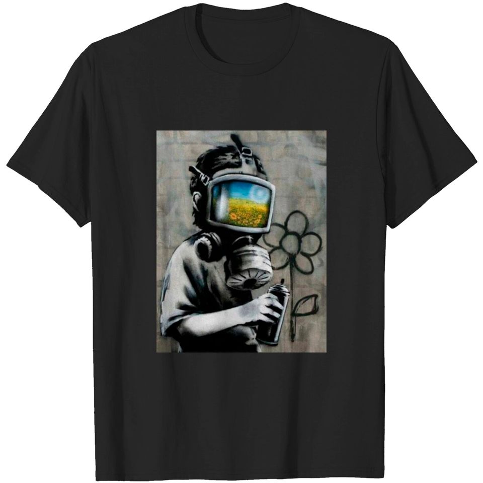 Banksy Gas Mask Boy T-shirt