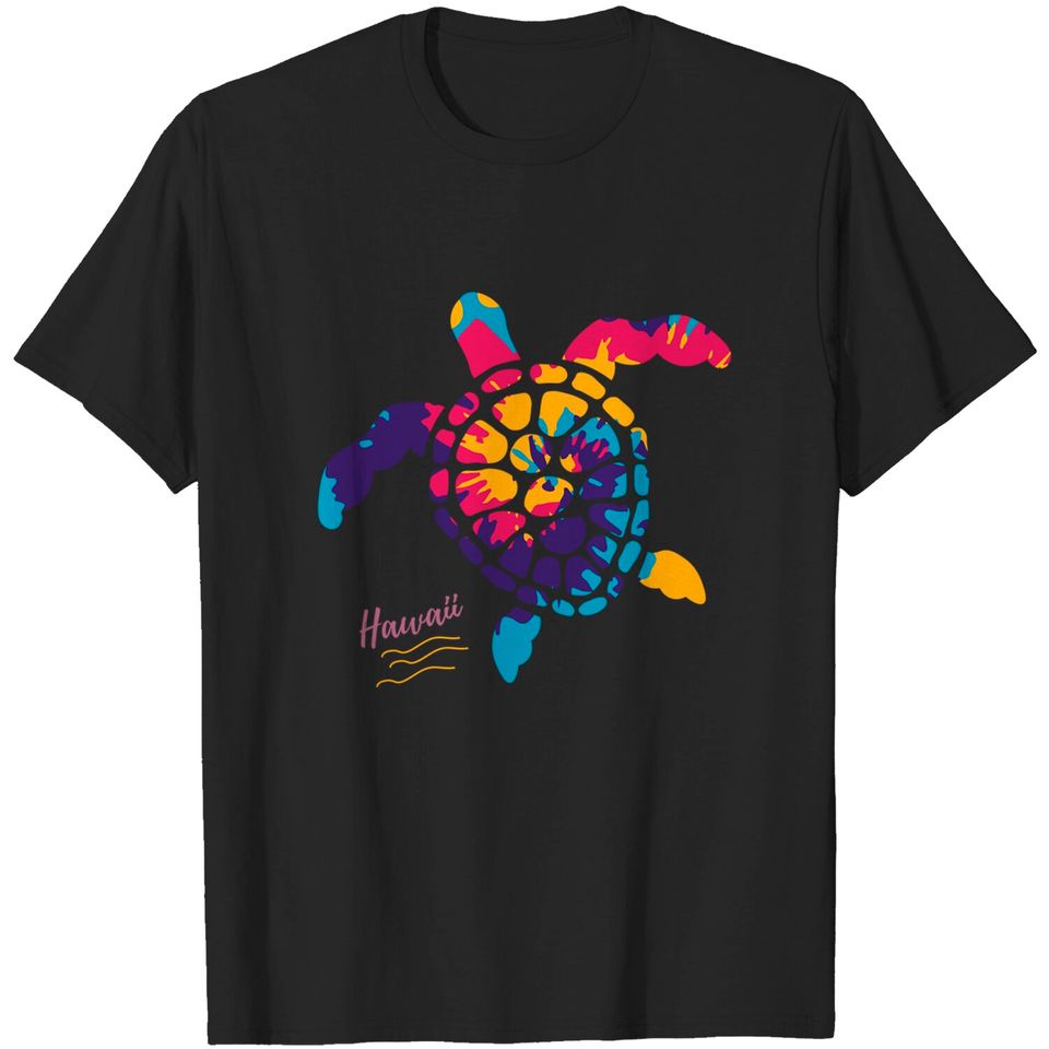 Hawaiian Tie Dye Sea Turtle Hawaii Souvenir T-Shirt