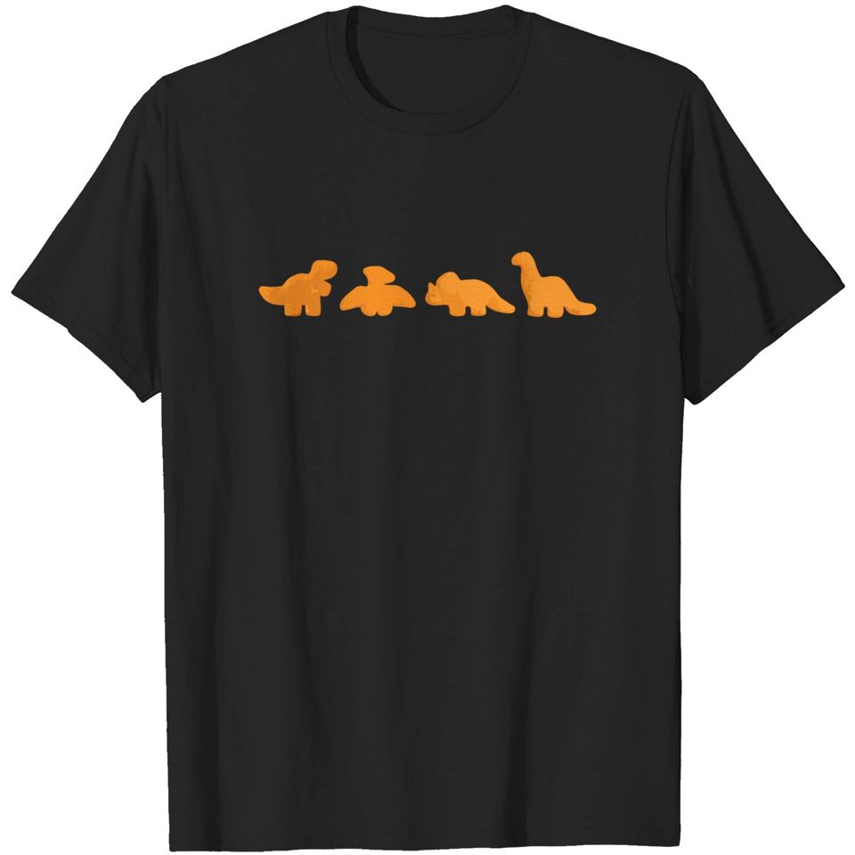 Dinos Chicken Nuggets Pattern Funny Realistic Dino T-shirt