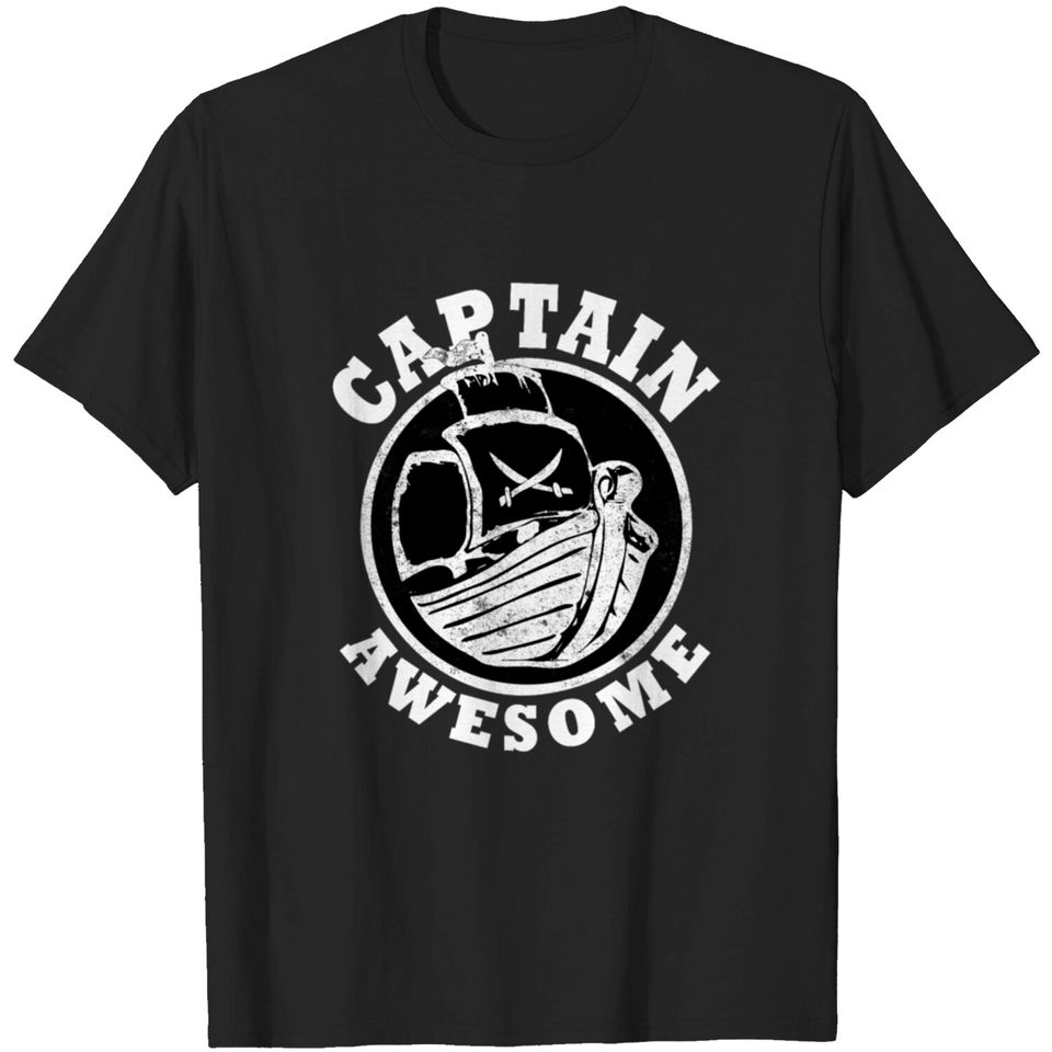 Captain awesome vintage ship pirate T-shirt