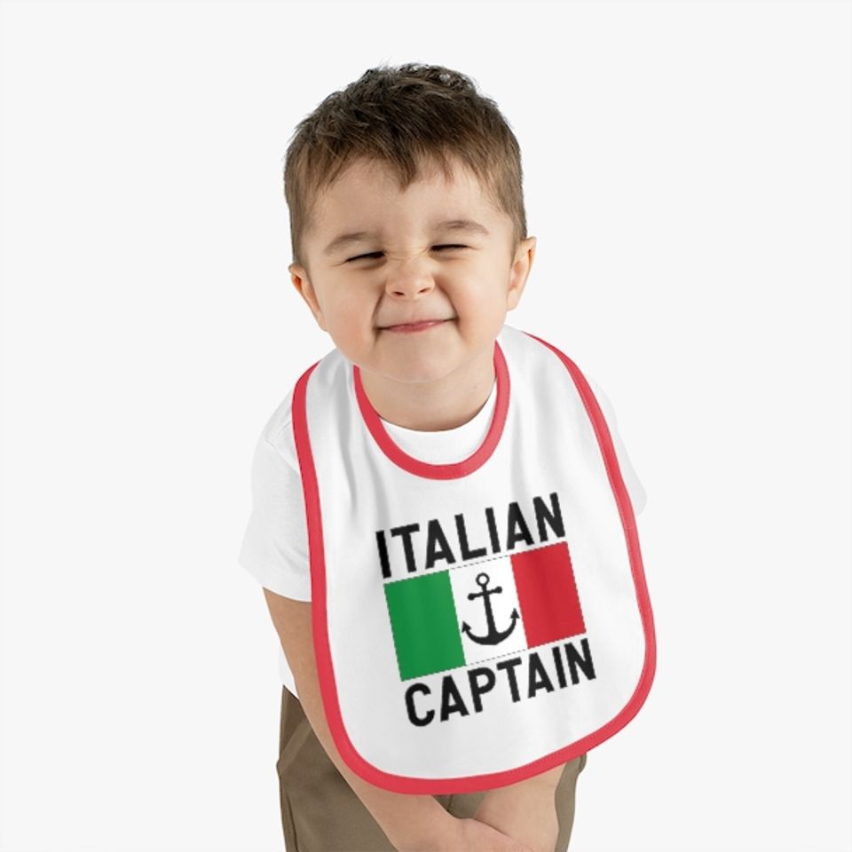 Flag Of Italy Italian Captain Baby Bib