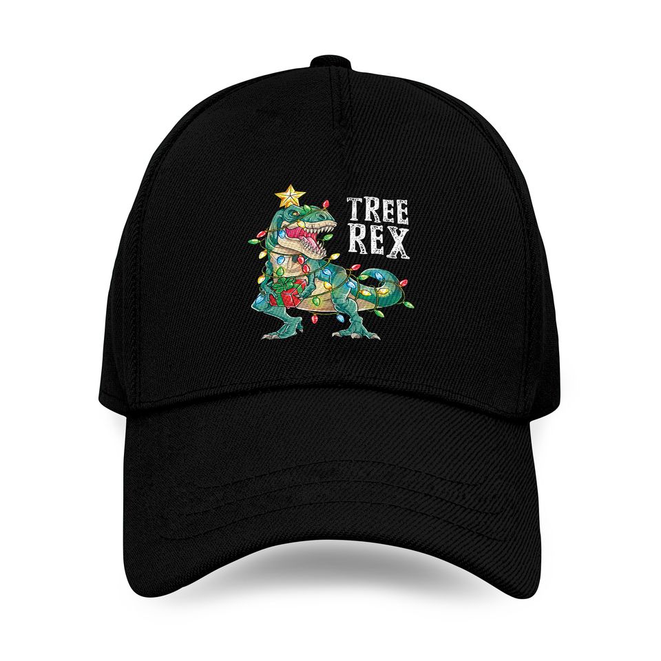 Christmas Dinosaur Tree Rex Pajamas Baseball Caps