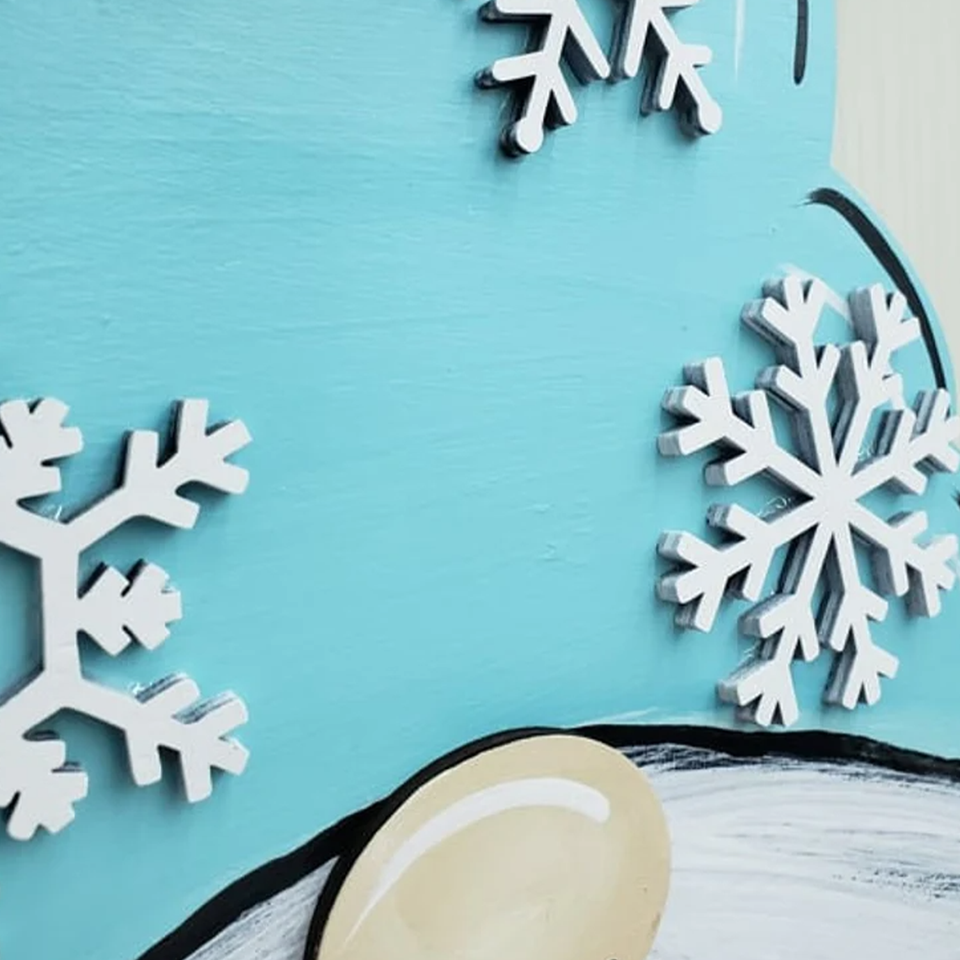 Snowflake, Cocoa, Winter, Gnome, Door Hanger