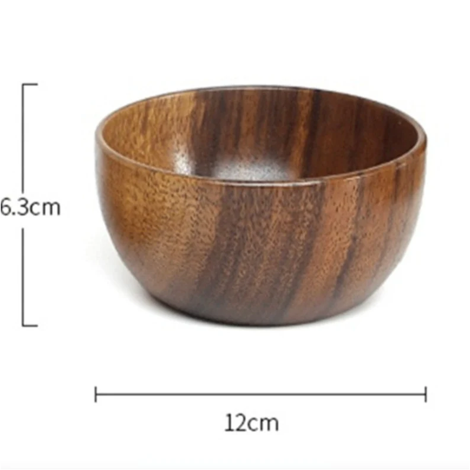 Handmade Wooden Soup, Salad, Rice Bowls, Tableware Household