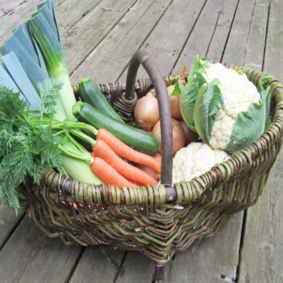 Handmade Garden Trug Basket, Vegetable Trug, Home Decor
