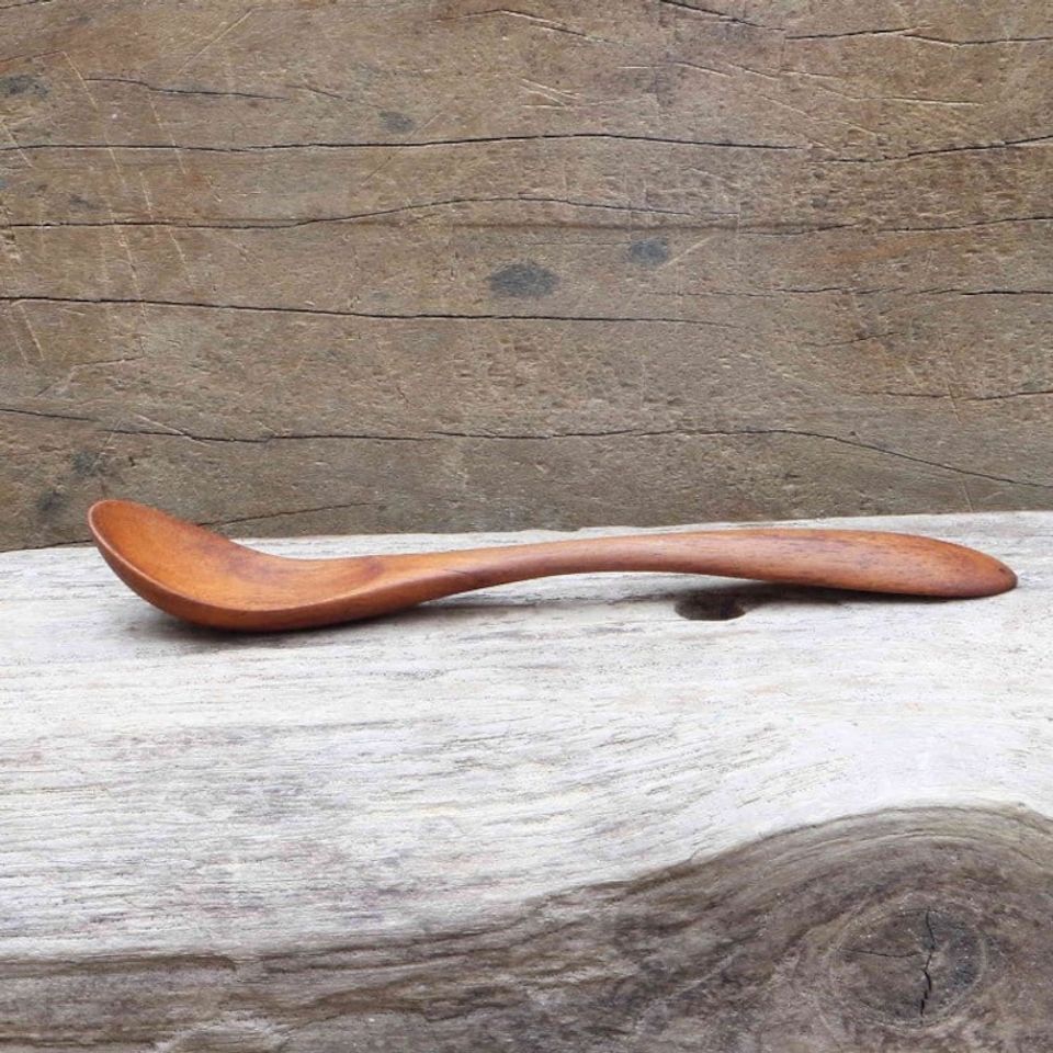 Small wooden spoon for serving herbs, salt, eggs or jam