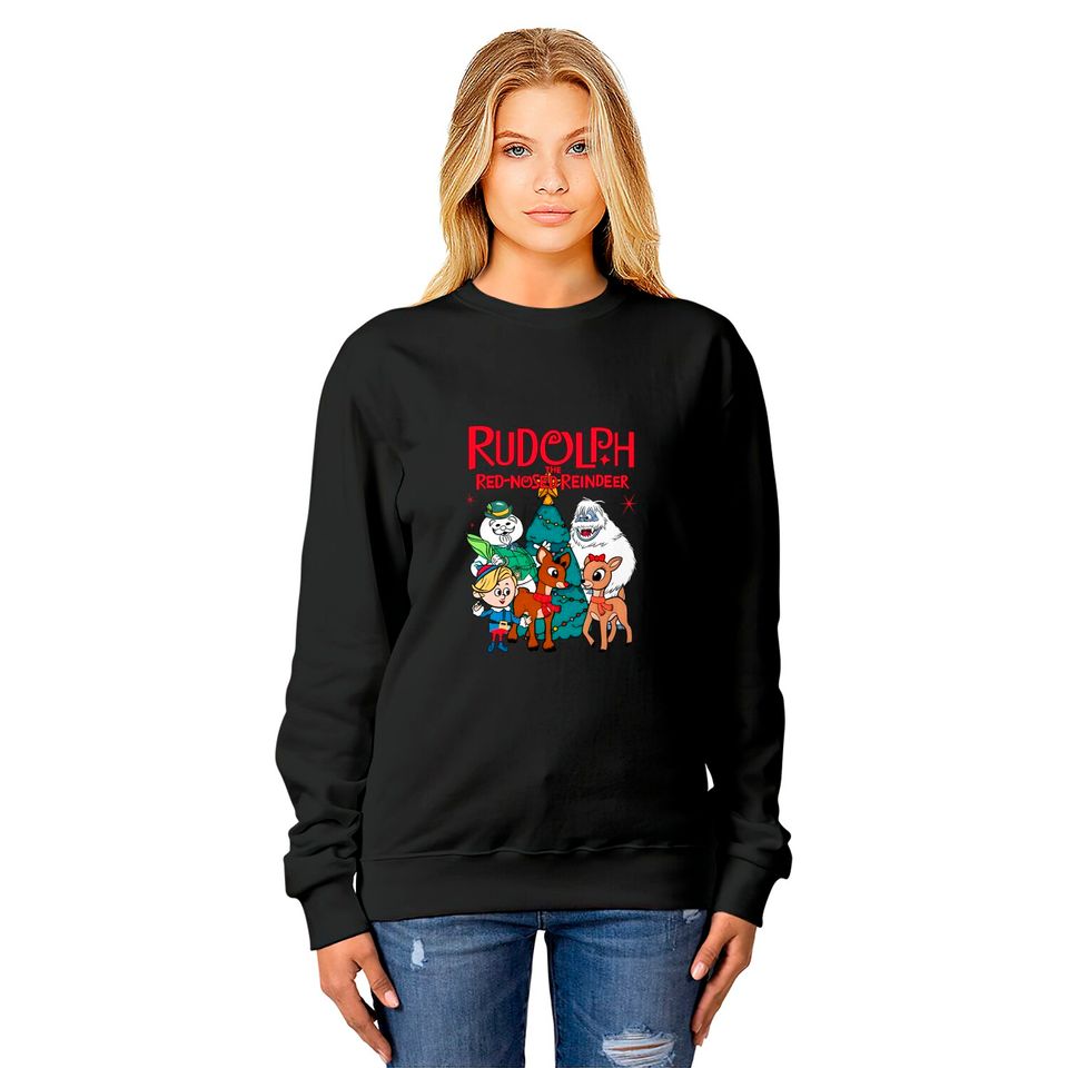 Rudolph The Red Nosed Reindeer Sweatshirt | Hoodies, Rudolph Christmas Sweatshirt , Vintage Christmas Movie Long Sleeve, Christmas Movie Sweatshirt.