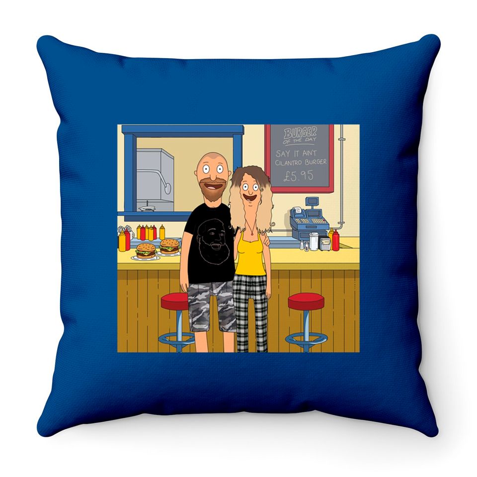 Self Portrait  Bobs Burgers Throw Pillows