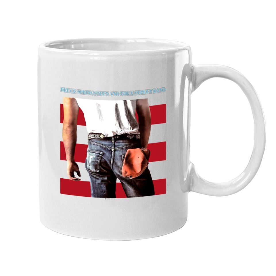 Vintage Bruce Springsteen White Graphic Mugs