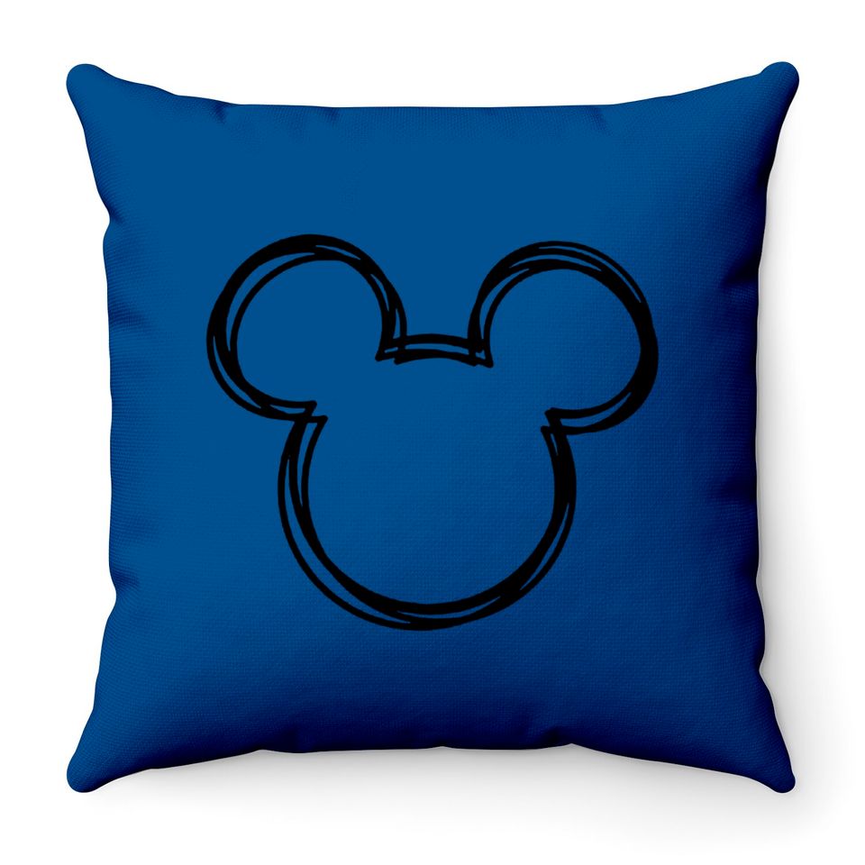 Mickey outline Throw Pillows