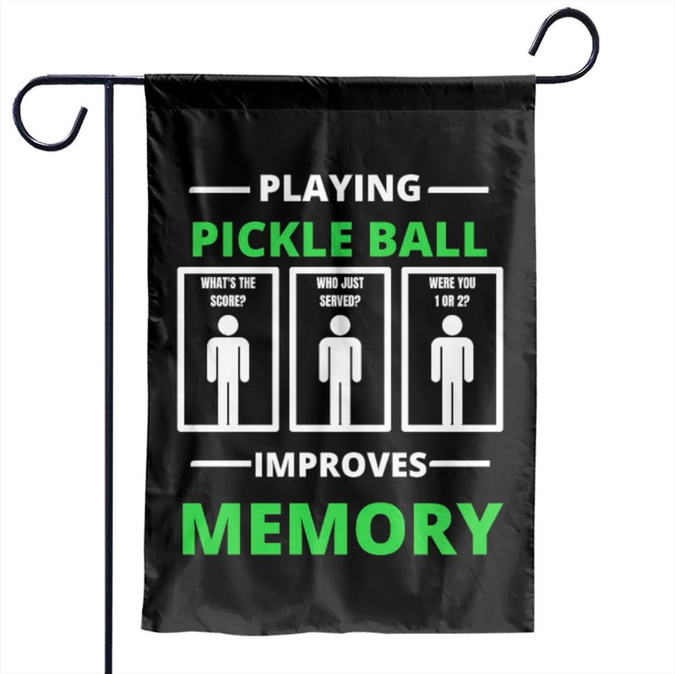 Playing Pickleball Improves Memory Dink Player Pad Garden Flags