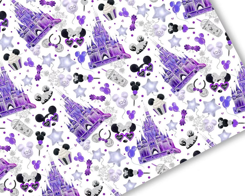 Disney 100th Wrapping Paper, Disney 100 Years Of Wonder, Disney Birthday Wrapping Paper