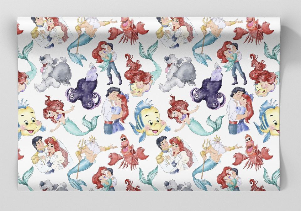 The Little Mermaid Wrapping Paper Sheets