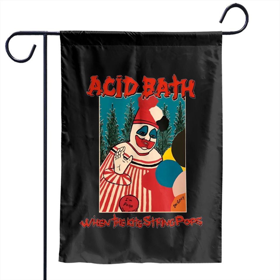 Acid Bath When The Kite String Pops Garden Flags, Vintage Acid Bath Garden Flags