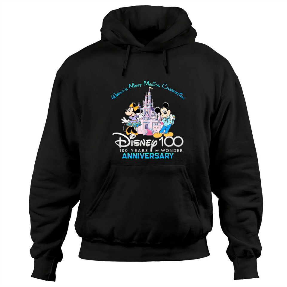 Disney 100th Anniversary Mickey Minnie Hoodies, Disney 100 Year of Wonder Hoodies