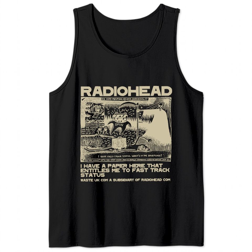 Radiohead Tank Tops, Vintage Radiohead Tank Tops