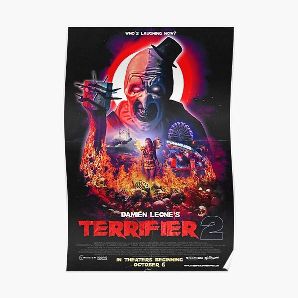 Terrifier 2 Minimalist Movie Poster, Vintage Retro Art Print, Custom Poster, Wall Art Print, Home Decor Premium Matte Vertical Poster