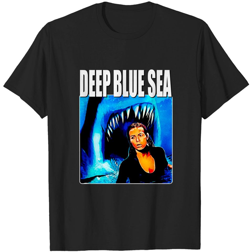 Deep Blue Sea T-Shirt, Deep Blue Sea Movie Poster Shirt, 90s Movie Nostalgia Shirt