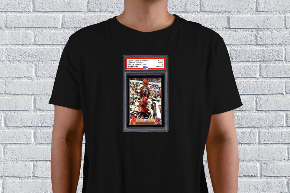 Lebron James Graded Rookie Trading Card T-Shirt