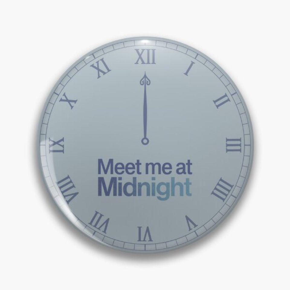 midnights Taylor clock Pin Button
