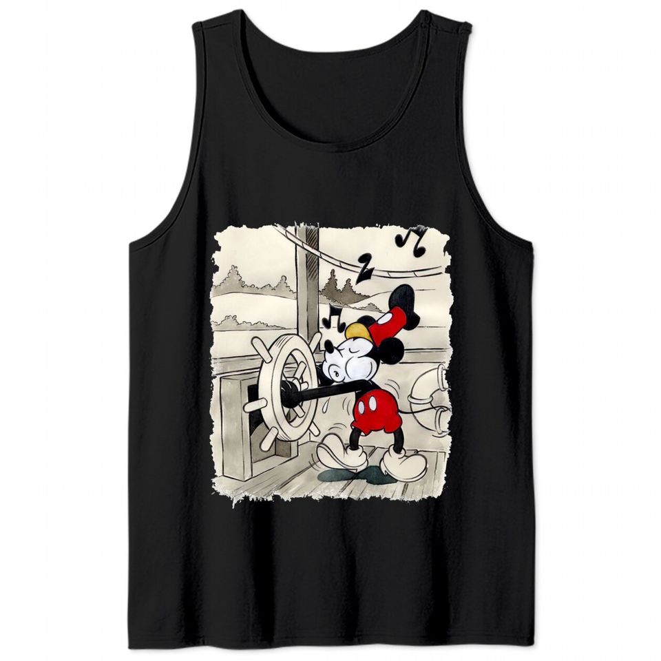 Steamboat Willie Mickey Mouse Tank Tops, 1928 Mickey Mouse Tank Tops, Vintage Mickey Mouse Tank Tops