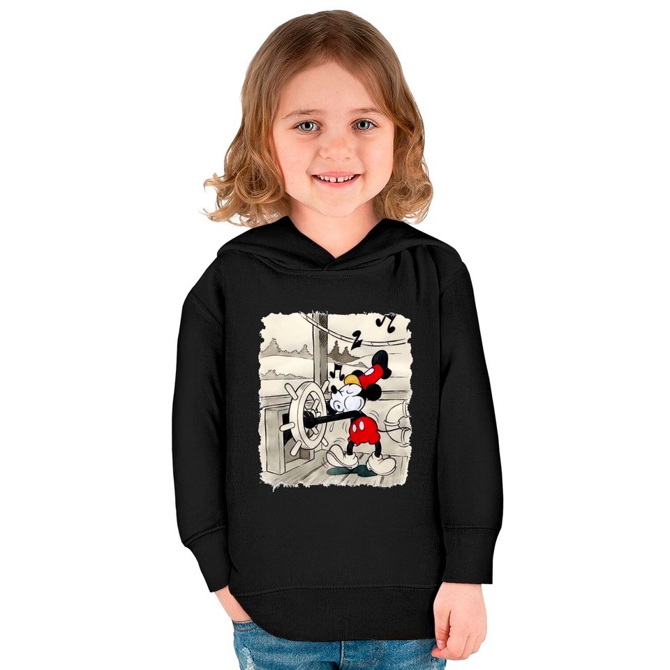 Steamboat Willie Mickey Mouse Kids Pullover Hoodies, 1928 Mickey Mouse Kids Pullover Hoodies, Vintage Mickey Mouse Kids Pullover Hoodies