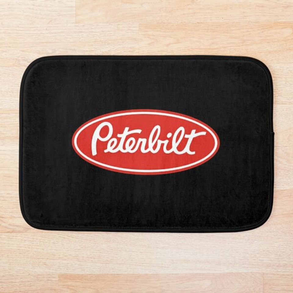 Peterbilt Truck Racing Logo Bath Mat