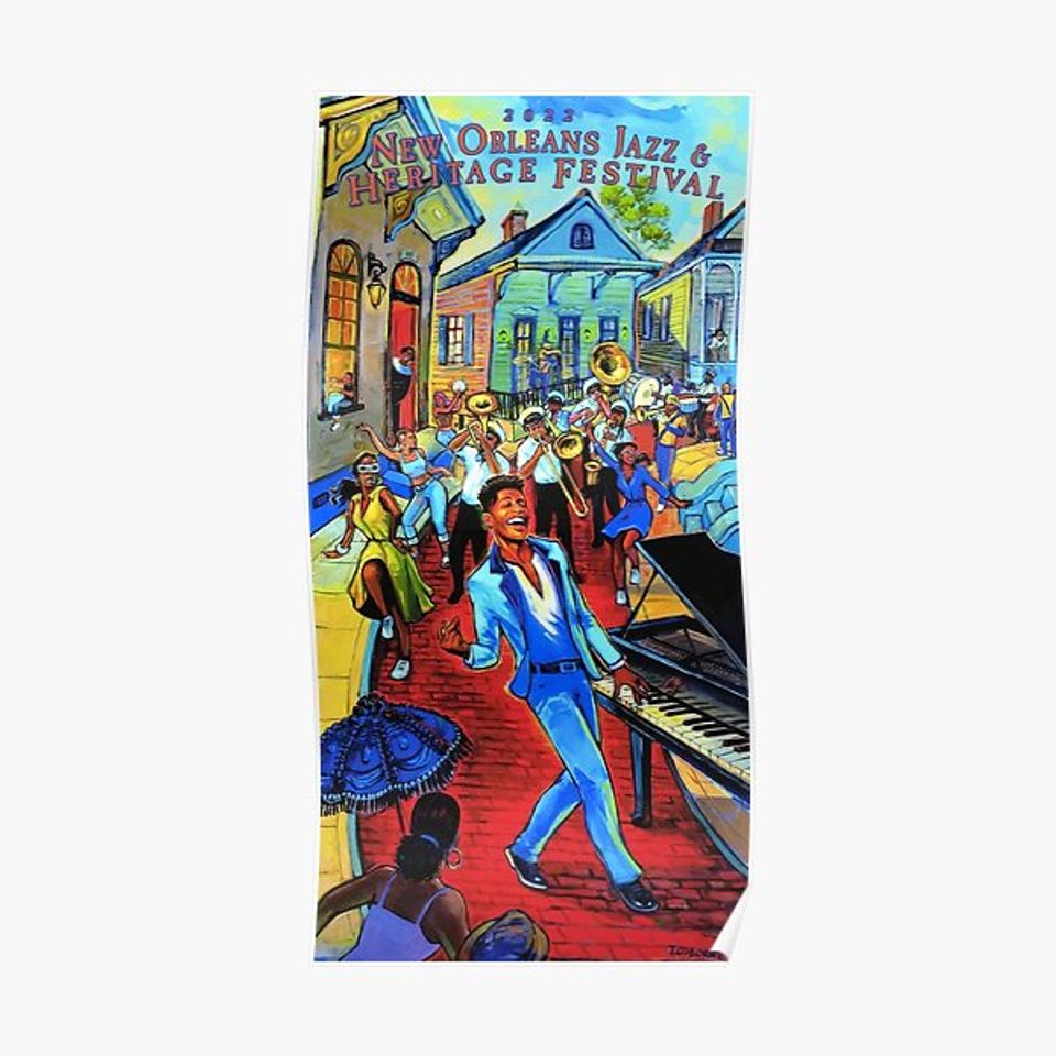 New Orleans Jazz Festival Premium Matte Vertical Poster