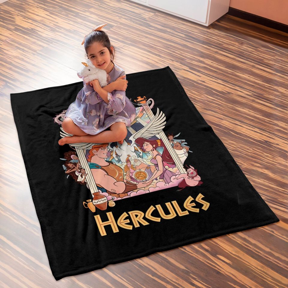 Vintage 90's Disney Hercules Baby Blankets, Retro Hercules 1997 Baby Blankets, Magic Kingdom Baby Blankets
